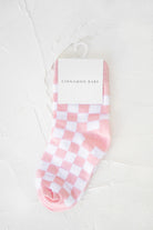 Cinnamon Baby - Checkered Socks (Baby Pink) Cinnamon Baby