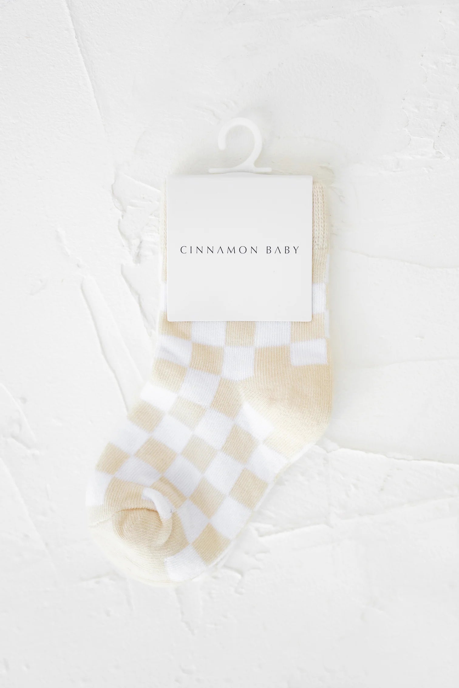 Cinnamon Baby - Checkered Socks (Beige) Cinnamon Baby