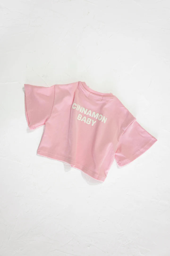 Cinnamon Baby - Puff Sleeve Oversized Tee (Pink) Cinnamon Baby