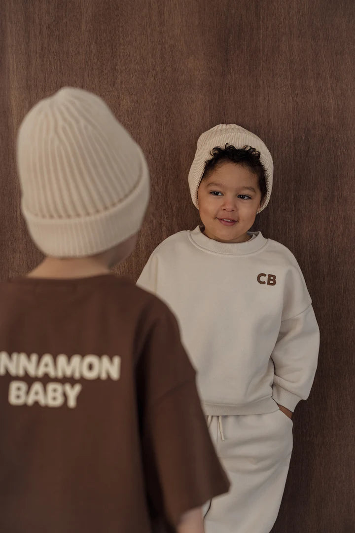 Cinnamon Baby - Puff Sleeve Oversized Tee (Chocolate) Cinnamon Baby