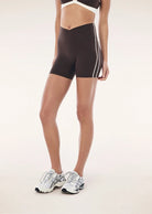 P.E Nation - Clarity 5 Inch Bike Shorts (Coffee/Whisper White) P.E Nation
