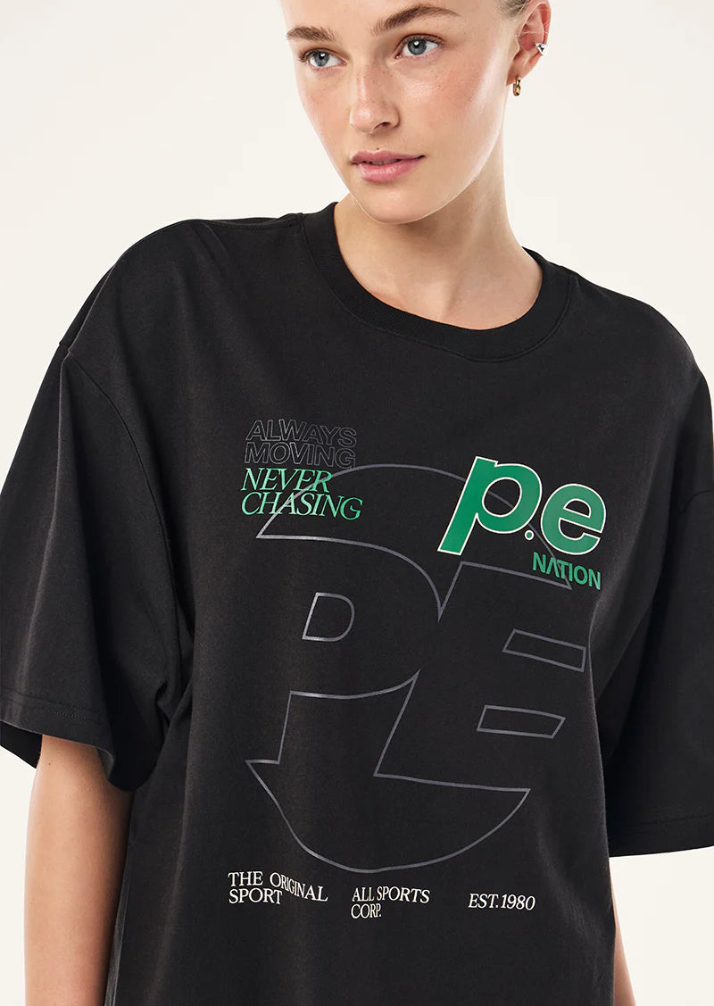 P.E Nation - Current Oversized Tee (Black) P.E Nation