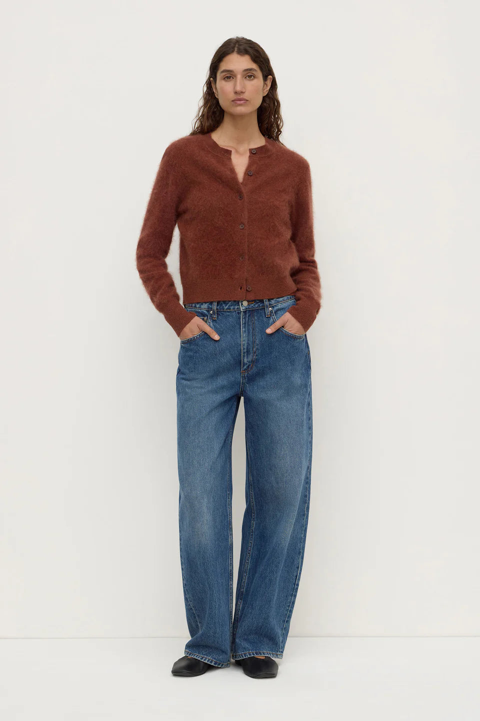 Assmebly Label - Carina Merino Wool Cardigan (Burnt Amber) Assembly Label