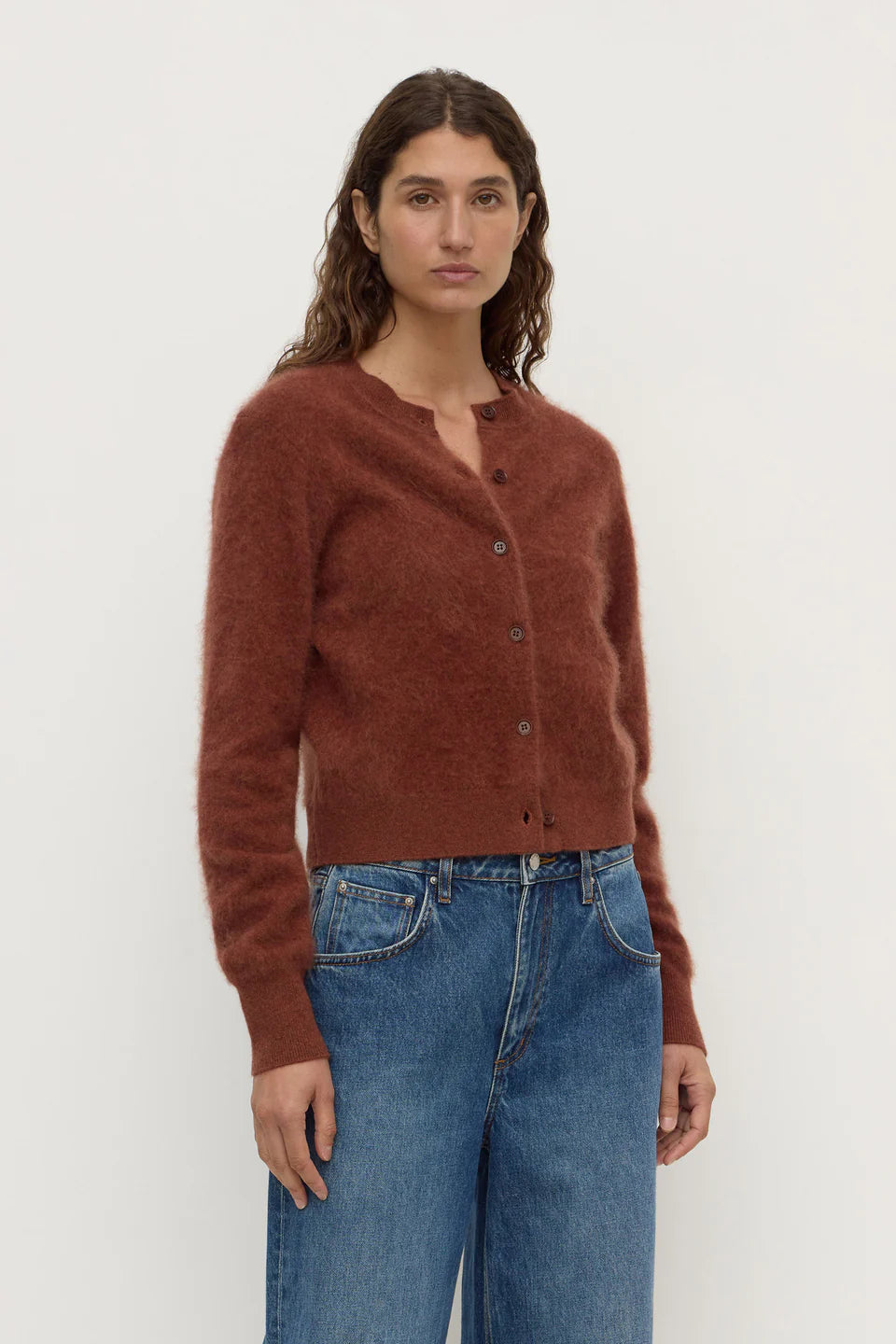 Assmebly Label - Carina Merino Wool Cardigan (Burnt Amber) Assembly Label