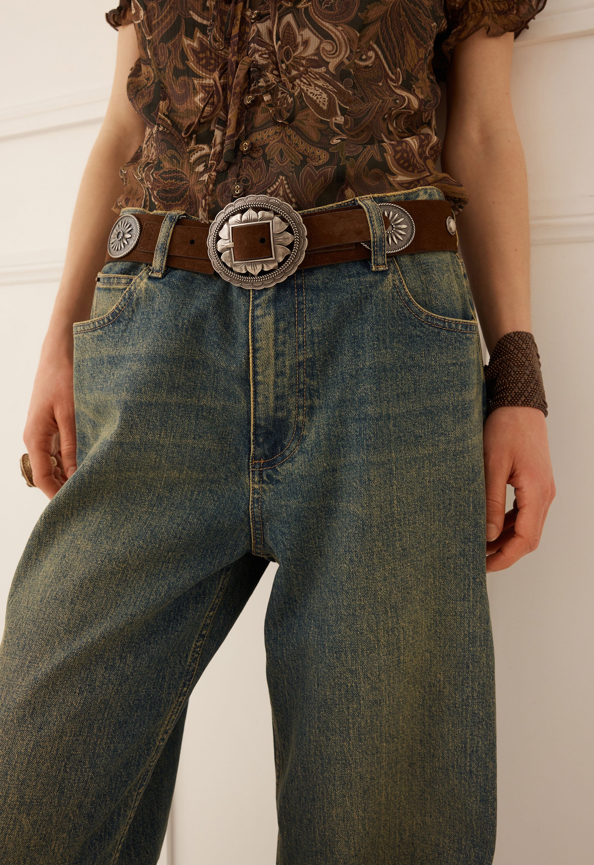 Spell - Clandestine Suede Belt (Chocolate) Spell