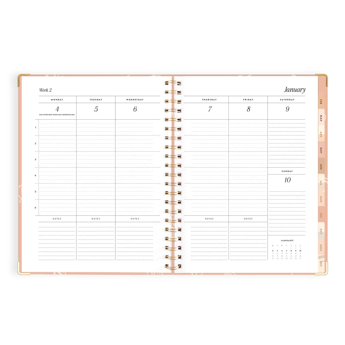 Fox & Fallow - 2027 A4 Academic Vertical Planner (Amalfi Peach) Fox & Fallow