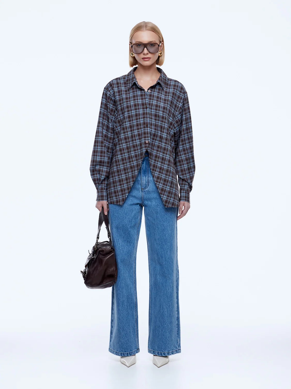 Ena Pelly - Bobbi Check Shirt (Brown/Blue) Ena Pelly