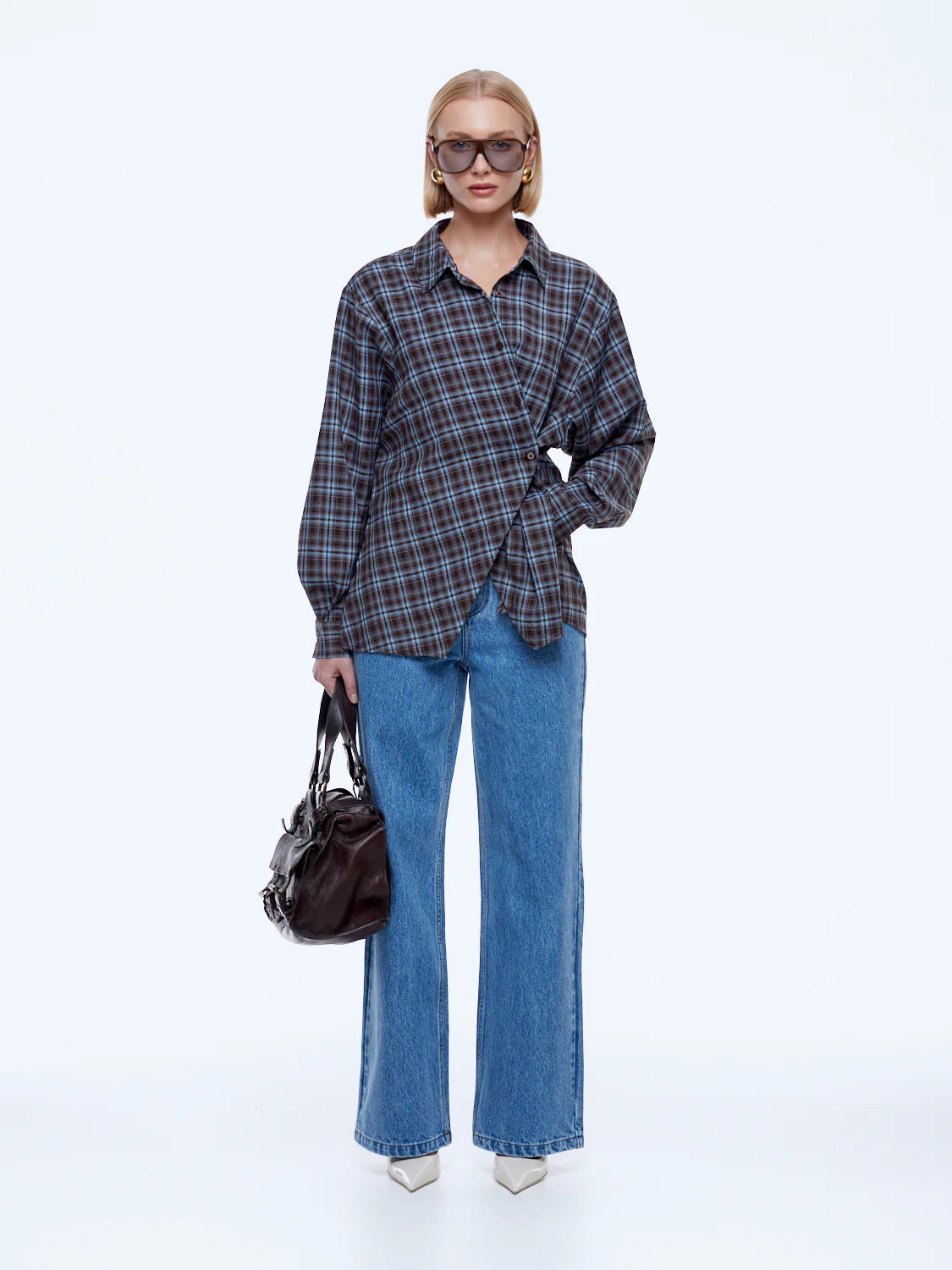 Ena Pelly - Bobbi Check Shirt (Brown/Blue) Ena Pelly