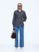 Ena Pelly - Bobbi Check Shirt (Brown/Blue) Ena Pelly