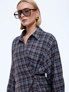 Ena Pelly - Bobbi Check Shirt (Brown/Blue) Ena Pelly