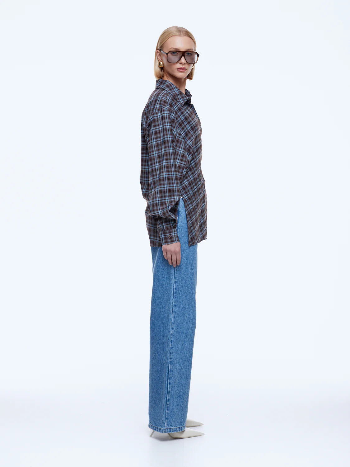 Ena Pelly - Bobbi Check Shirt (Brown/Blue) Ena Pelly