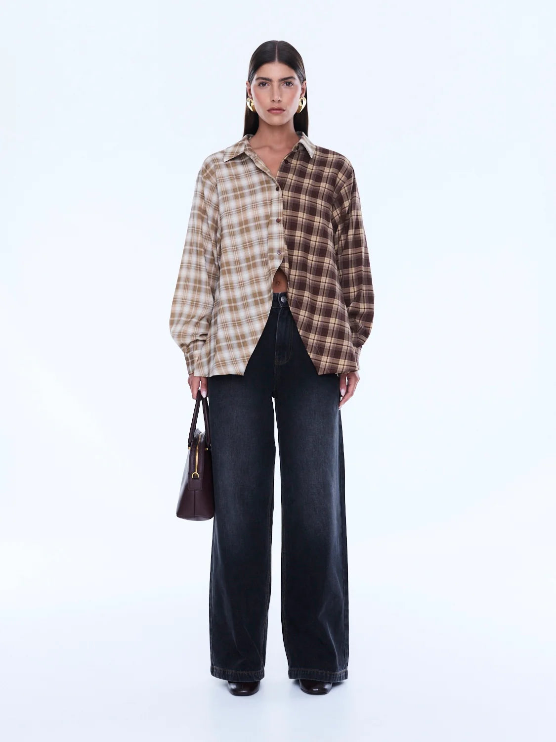 Ena Pelly - Bobbi Check Shirt (Brown) Ena Pelly