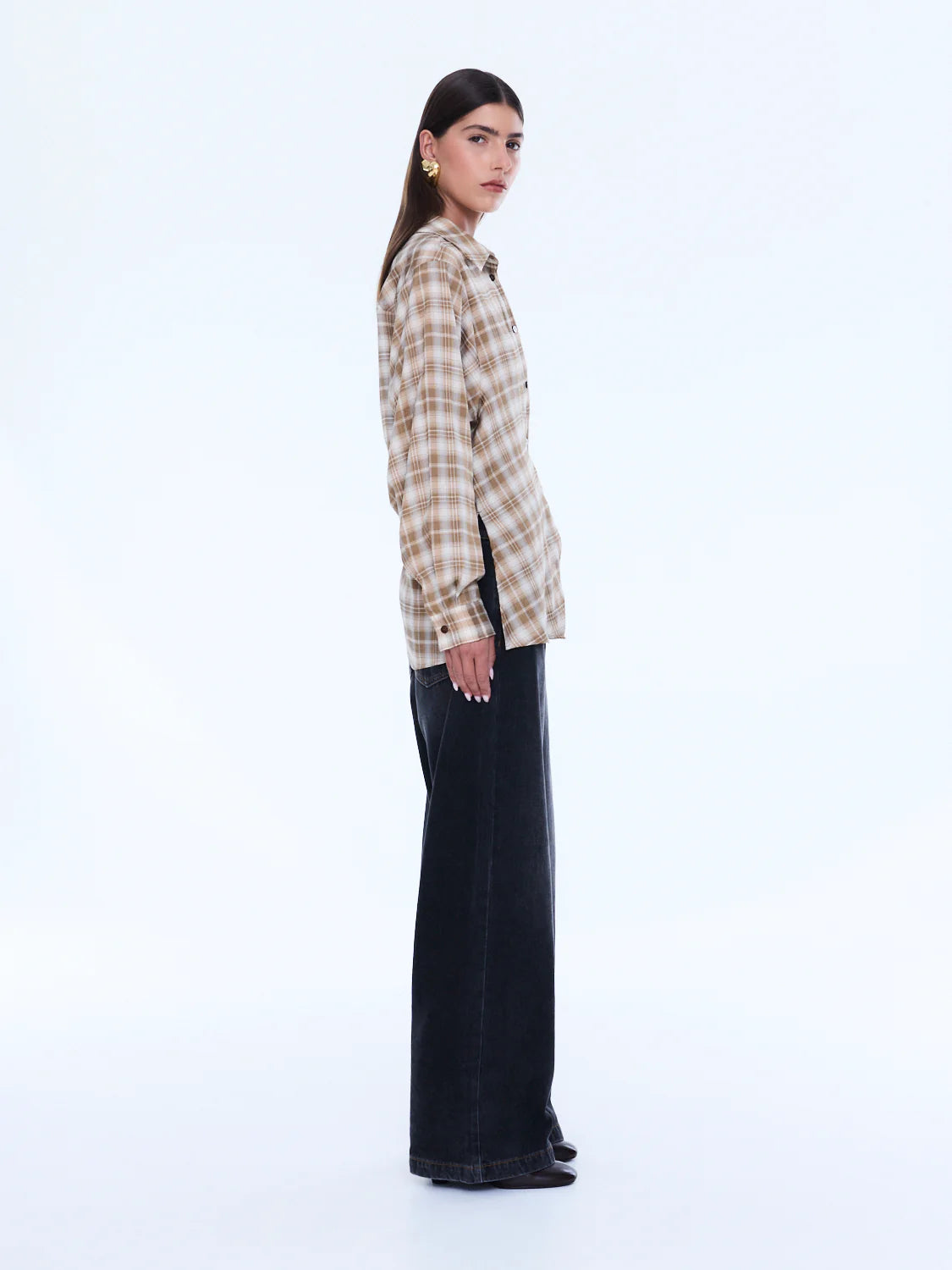 Ena Pelly - Bobbi Check Shirt (Brown) Ena Pelly