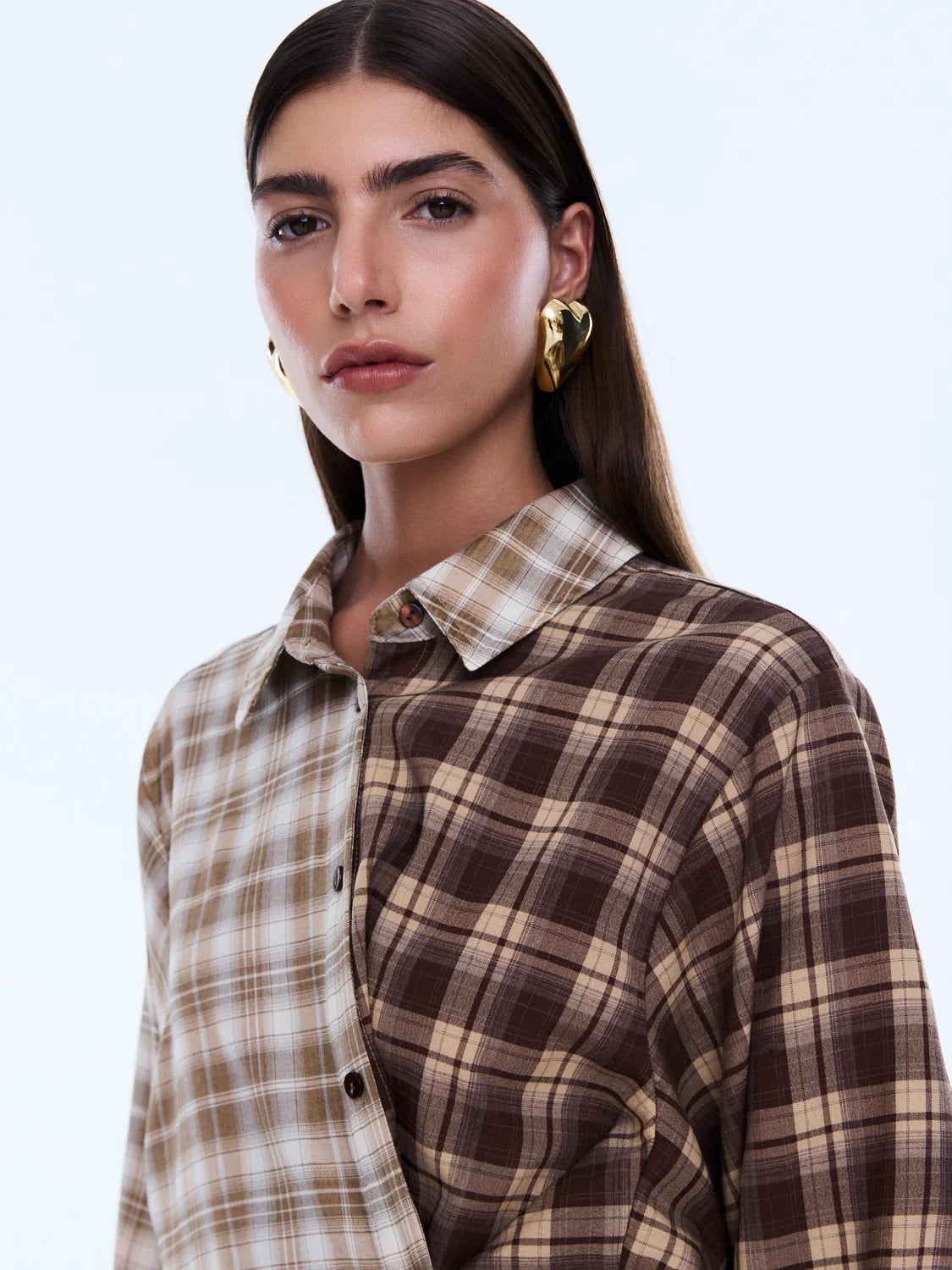 Ena Pelly - Bobbi Check Shirt (Brown) Ena Pelly