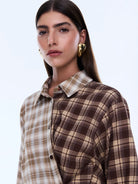 Ena Pelly - Bobbi Check Shirt (Brown) Ena Pelly