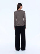Ena Pelly - Piper Long Sleeve Stripe Top (Sand Stripe) Ena Pelly