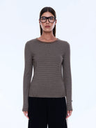 Ena Pelly - Piper Long Sleeve Stripe Top (Sand Stripe) Ena Pelly