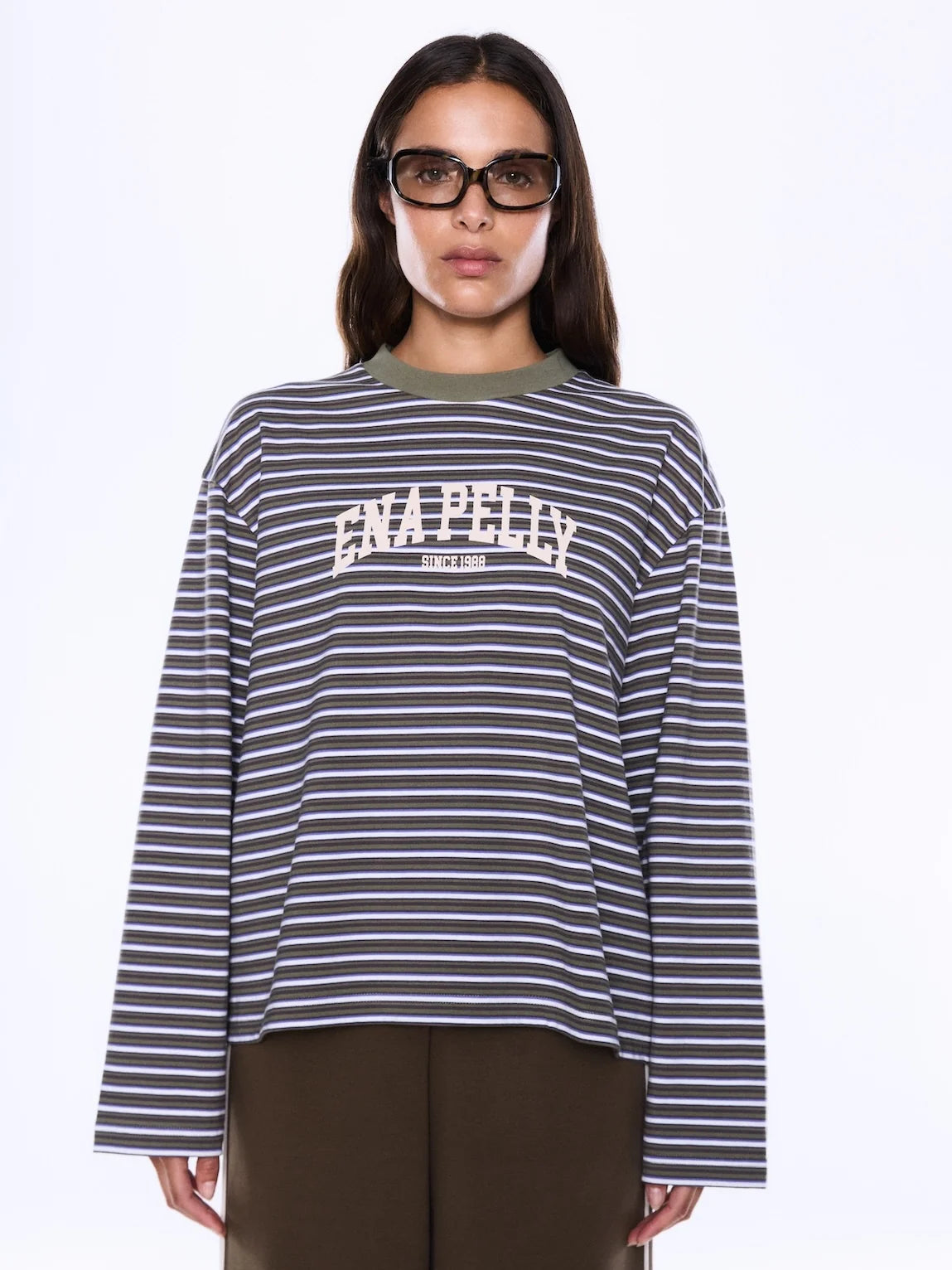Ena Pelly - Maria Boxy Long Sleeve Tee (Monroe) Ena Pelly