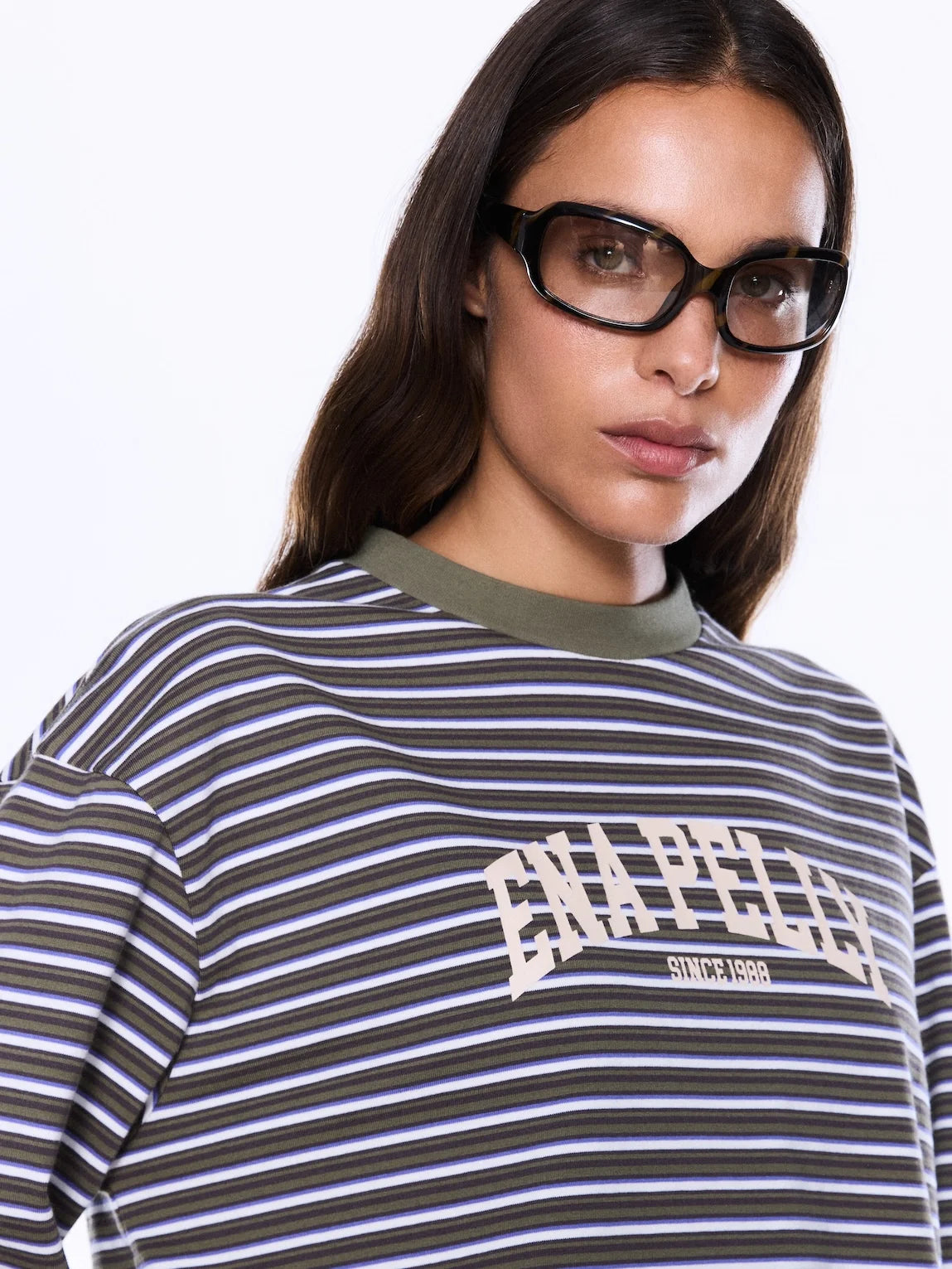 Ena Pelly - Maria Boxy Long Sleeve Tee (Monroe) Ena Pelly