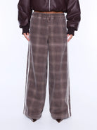 Ena Pelly - Myla Wide Leg Pant (Burgundy Check) Ena Pelly