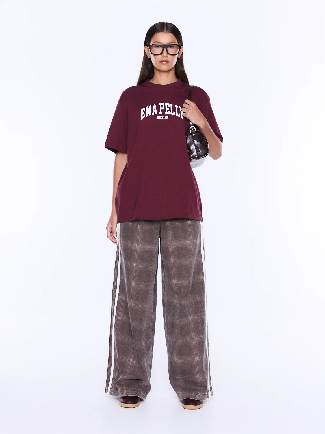 Ena Pelly - Ivy Relaxed Tee (Burgundy) Ena Pelly
