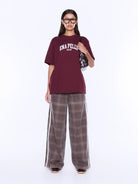Ena Pelly - Ivy Relaxed Tee (Burgundy) Ena Pelly