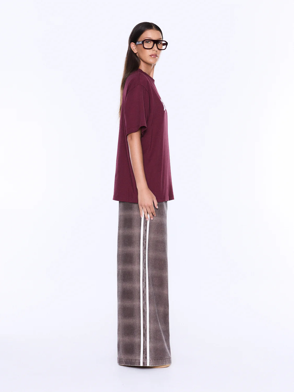 Ena Pelly - Ivy Relaxed Tee (Burgundy) Ena Pelly