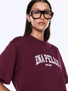Ena Pelly - Ivy Relaxed Tee (Burgundy) Ena Pelly