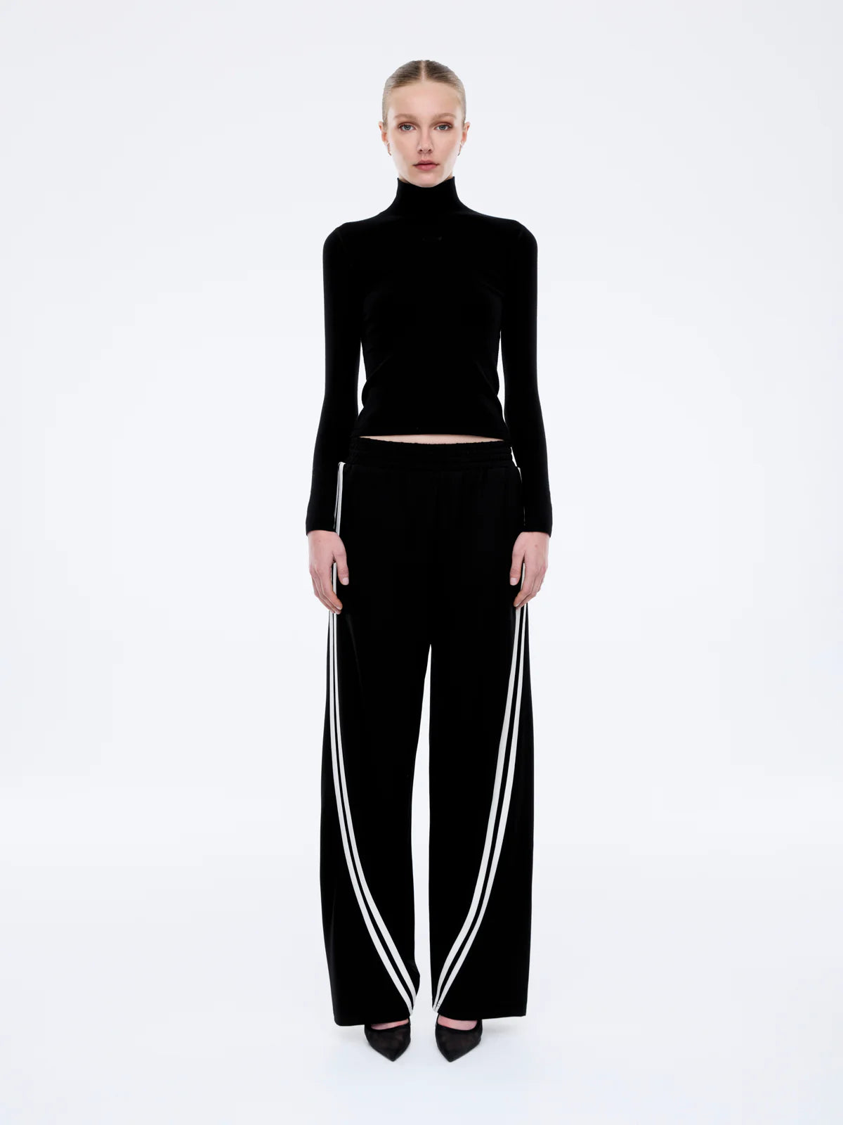 Ena Pelly - Valentina Stripe Pant (Black/Off White) Ena Pelly