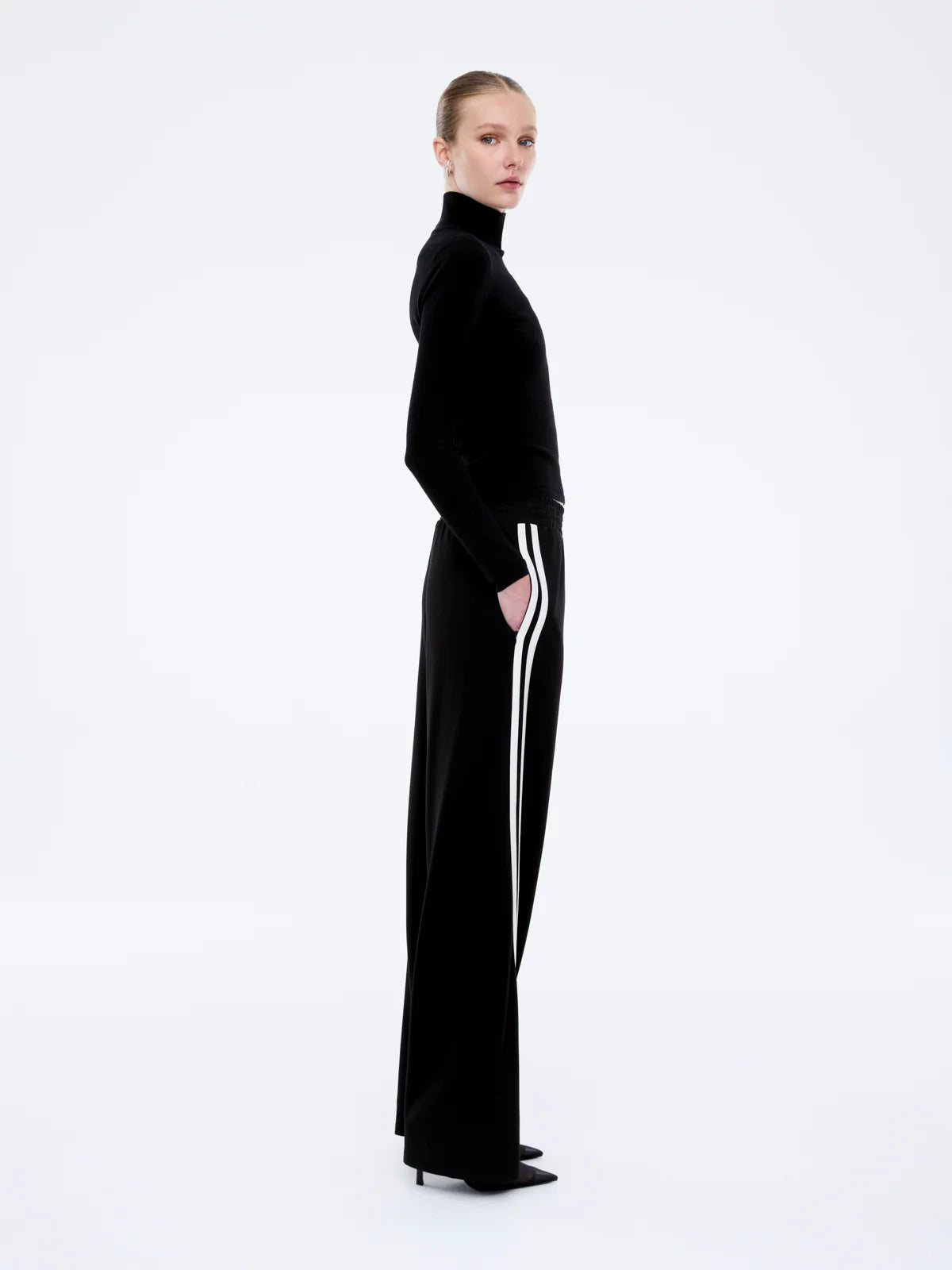 Ena Pelly - Valentina Stripe Pant (Black/Off White) Ena Pelly