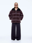 Ena Pelly - Winnie 1/4 Zip (Burgundy Check) Ena Pelly