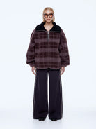 Ena Pelly - Winnie 1/4 Zip (Burgundy Check) Ena Pelly