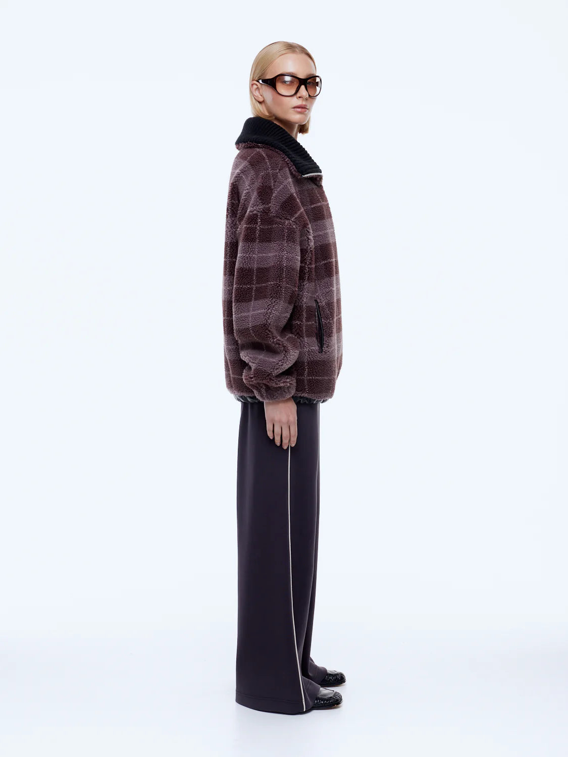 Ena Pelly - Winnie 1/4 Zip (Burgundy Check) Ena Pelly