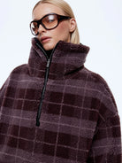 Ena Pelly - Winnie 1/4 Zip (Burgundy Check) Ena Pelly