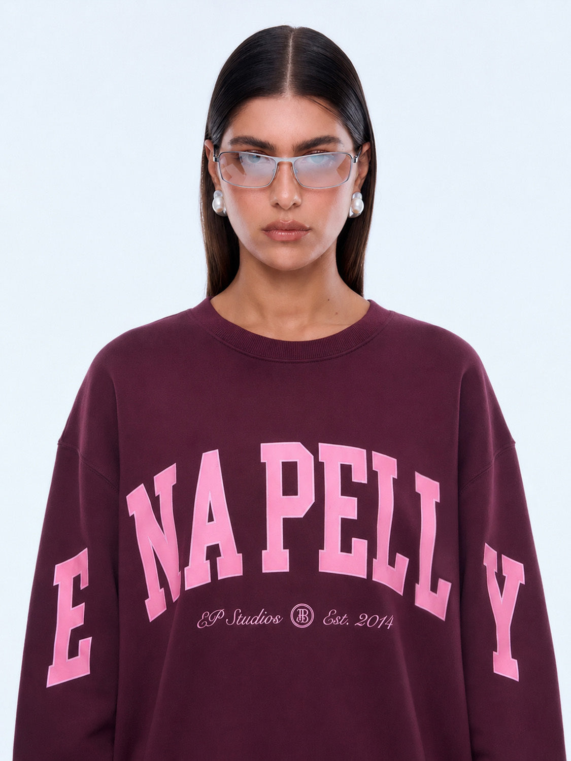 Ena Pelly - Cassie Oversized Sweater (Deep Cherry Red) Ena Pelly