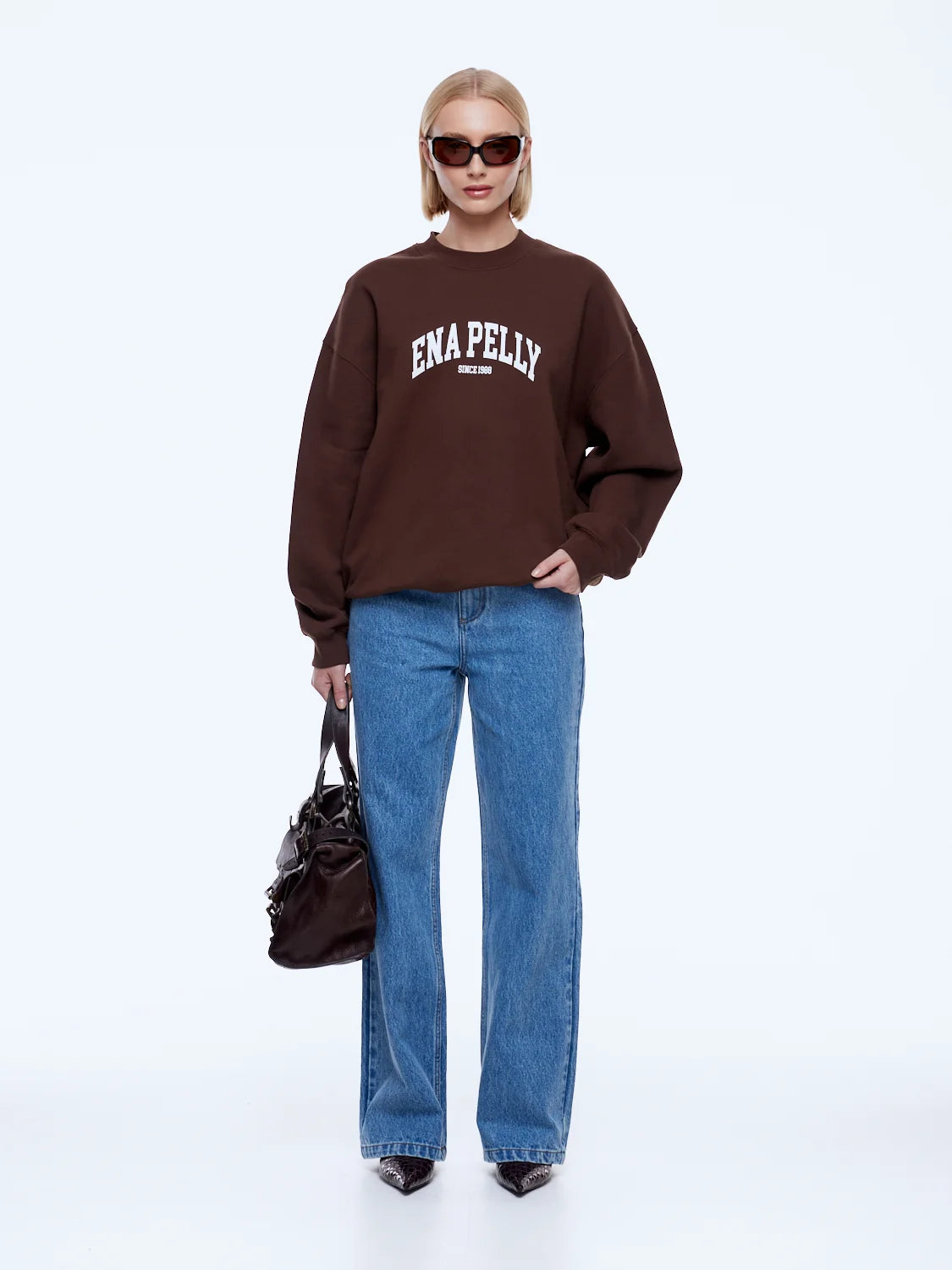 Ena Pelly - Mila Oversized Sweater (Chocolate) Ena Pelly
