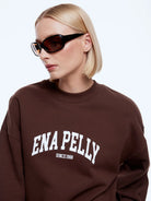 Ena Pelly - Mila Oversized Sweater (Chocolate) Ena Pelly