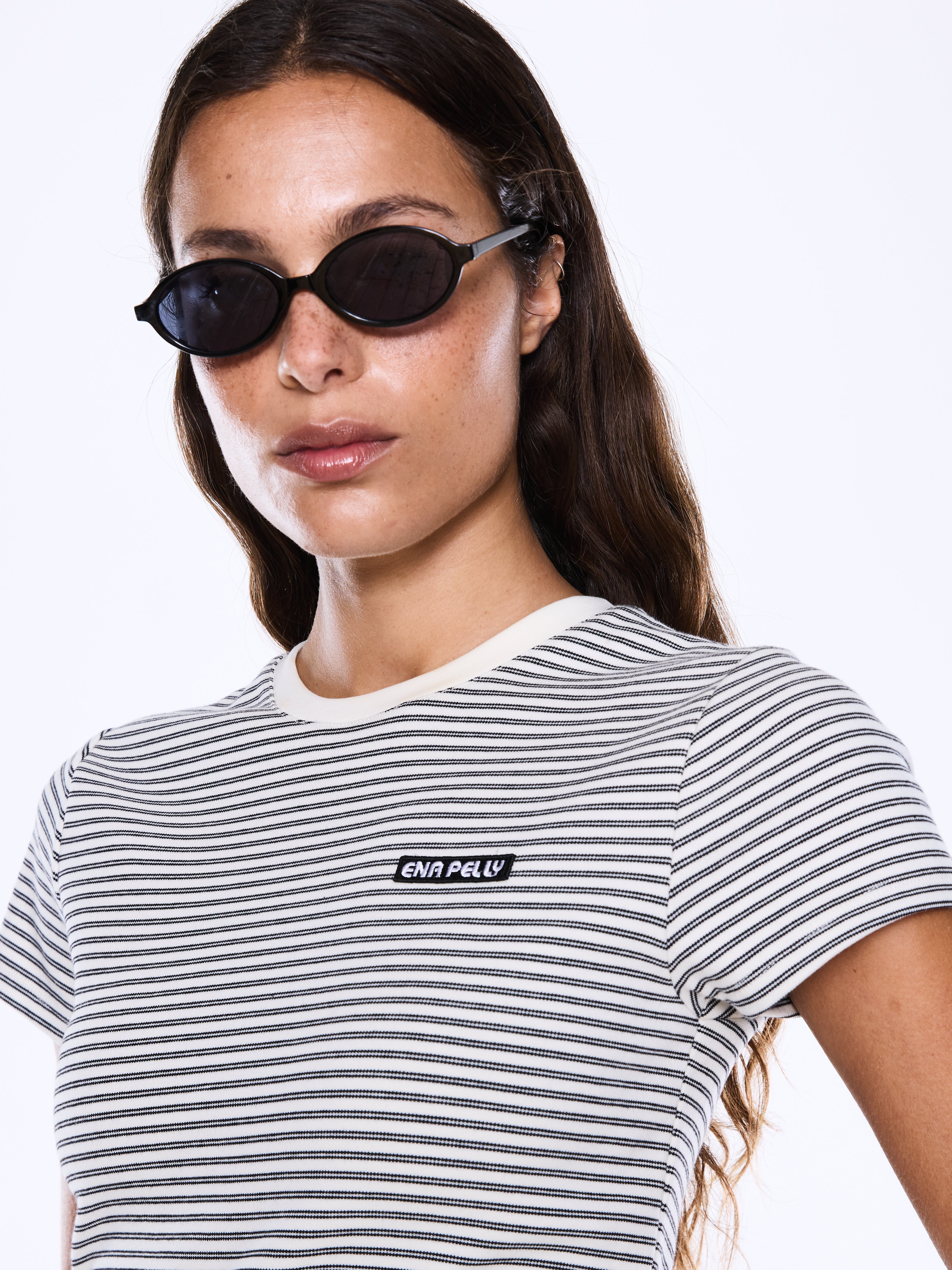Ena Pelly - Penny Baby Tee (Black/White Stripe) Ena Pelly