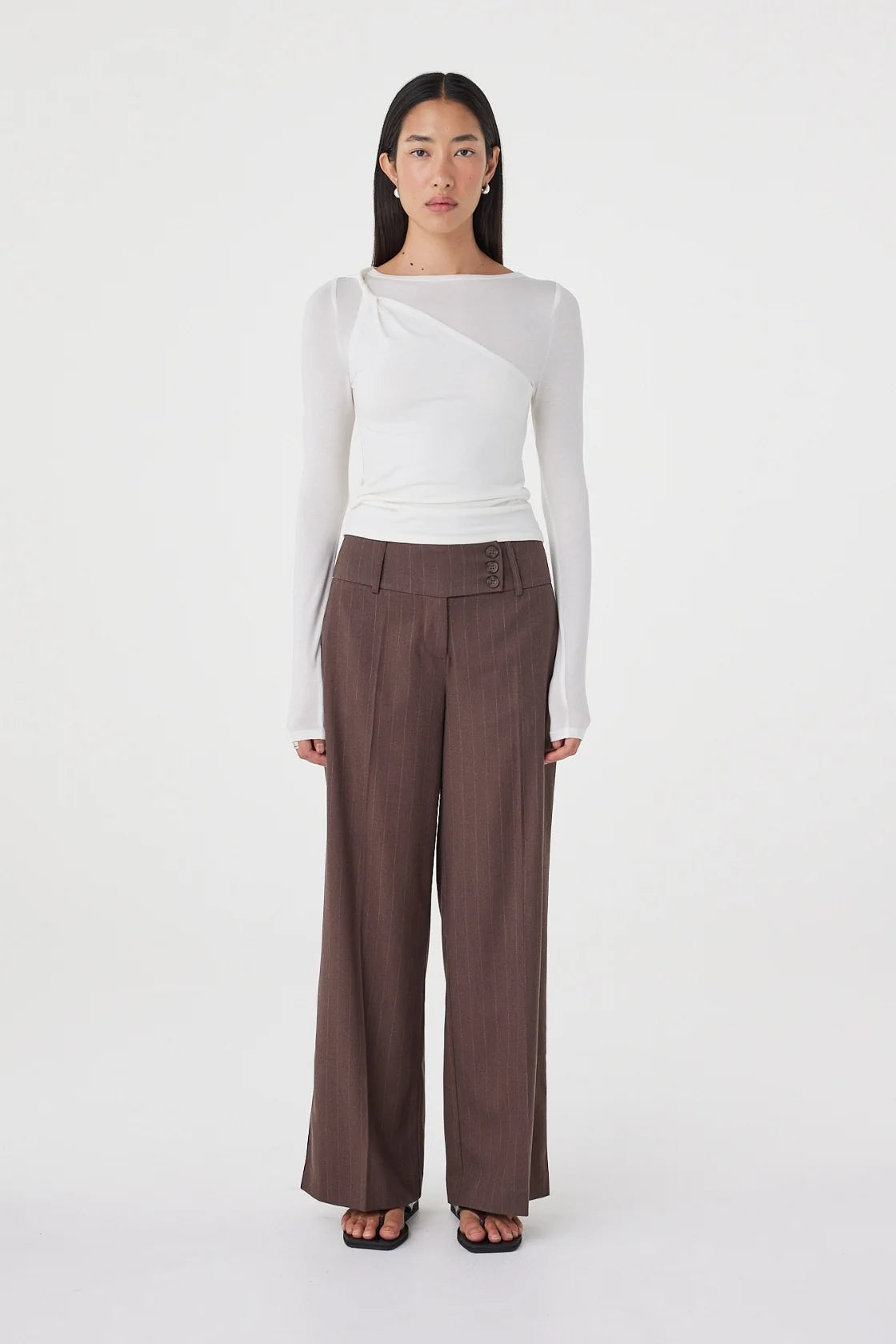 Arcaa - Mannon Pant (Espresso Pinstripe) Arcaa