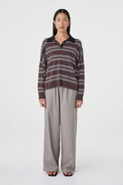 Arcaa - Rayne Knit Jersey (Espresso, Black & Cream Stripe) Arcaa