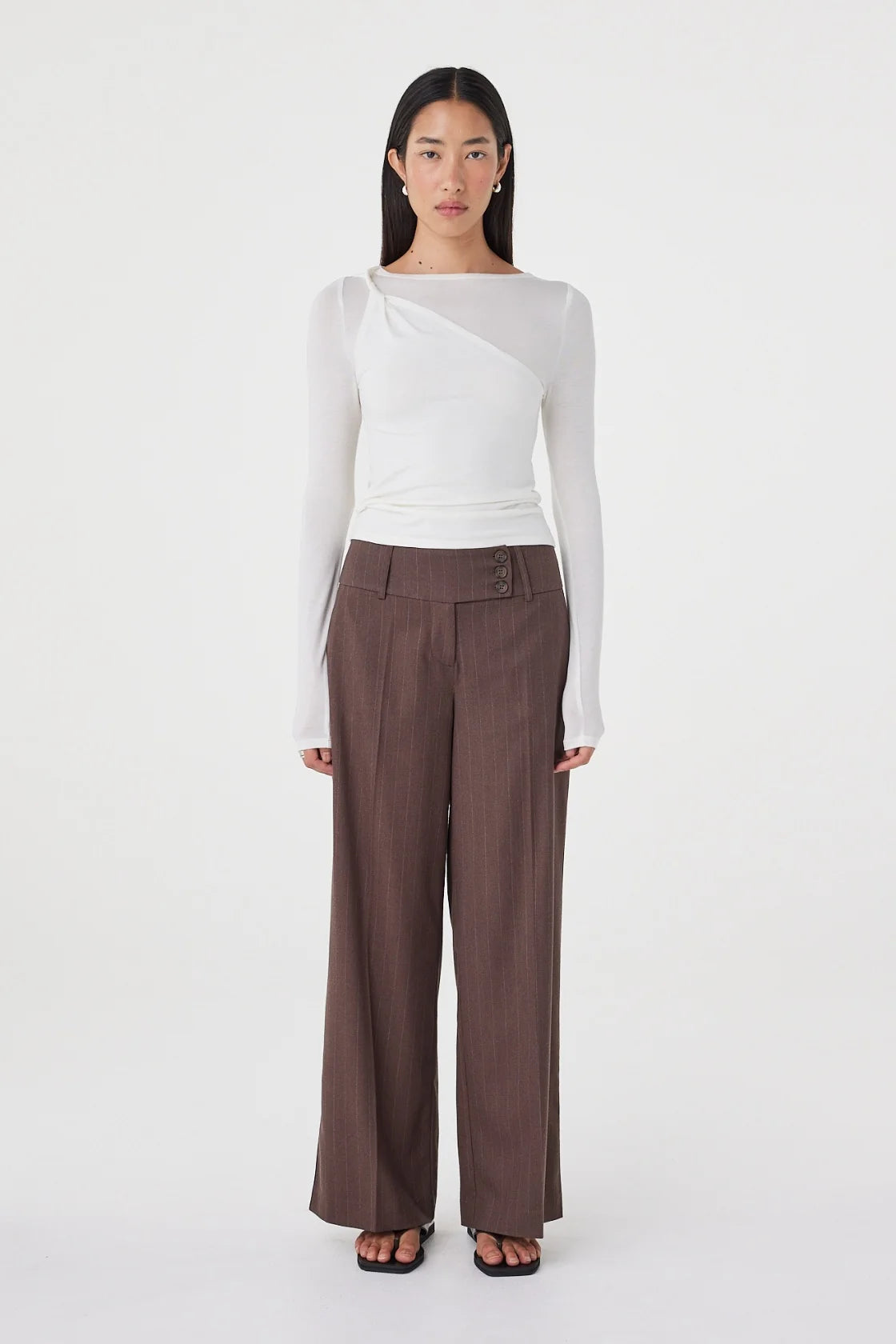 Arcaa - Mabel LS Twist Top (Cream) Arcaa