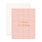 Fox & Fallow - Birthday Blush Plaid Greeting Card Fox & Fallow