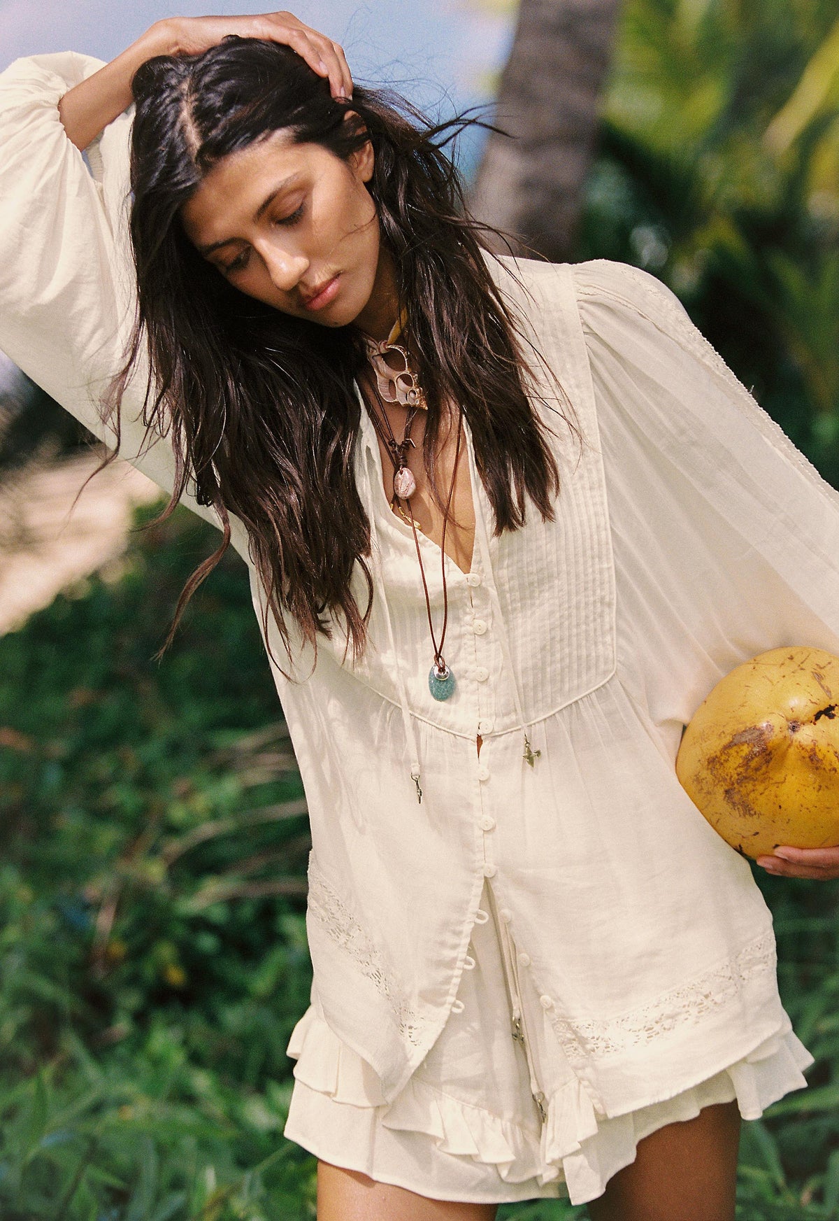 Spell - Ines Boho Blouse (Light Sand) Spell