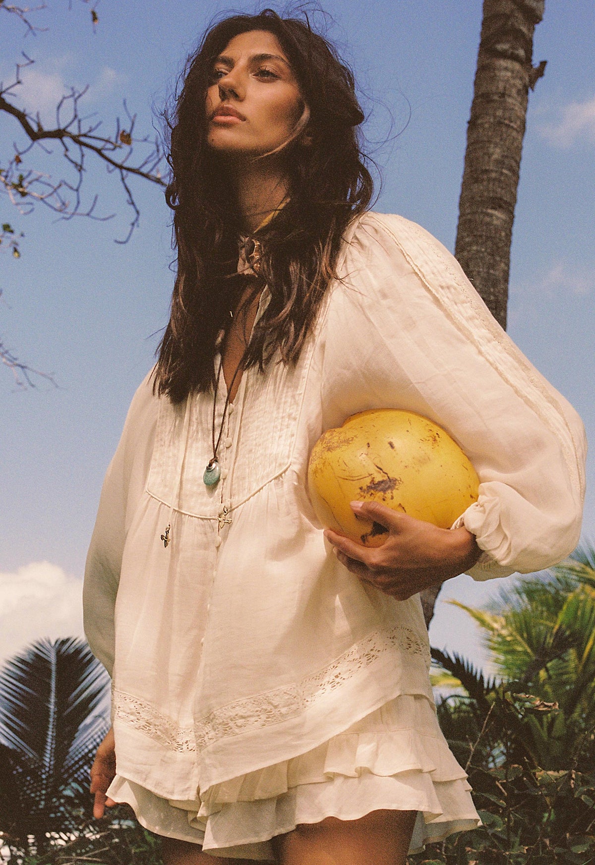 Spell - Ines Boho Blouse (Light Sand) Spell
