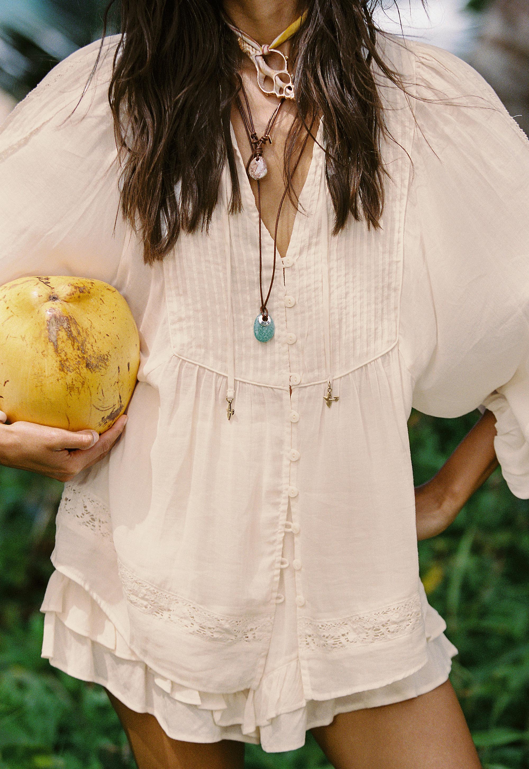 Spell - Ines Boho Blouse (Light Sand) Spell