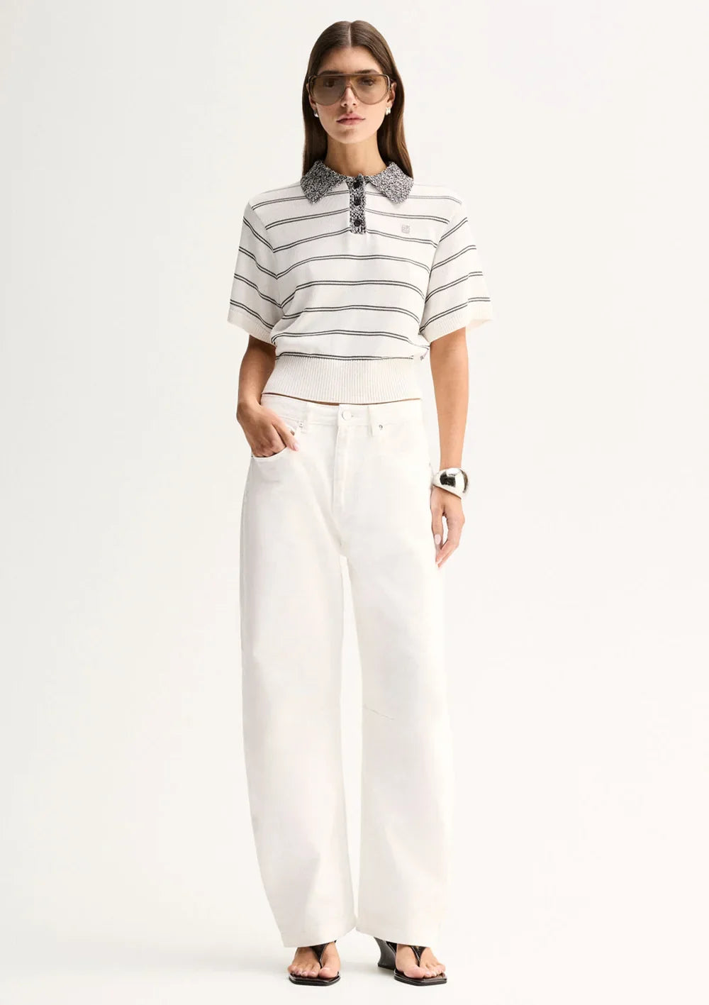 Elka Collective - Harley Knit Tee (White) Elka Collective