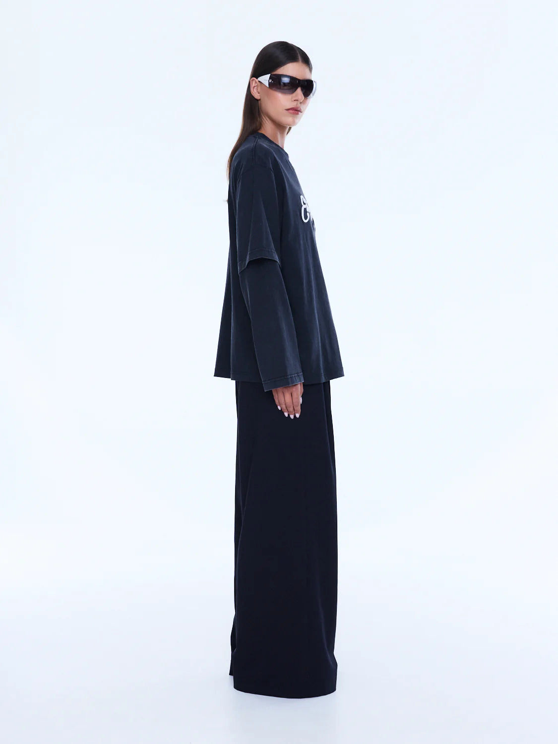 Ena Pelly - Mock Layer Long Sleeve Tee (Vintage Black/ EP Studios) Ena Pelly