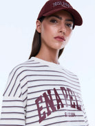 Ena Pelly - Maeve Relaxed Tee (Burgundy Stripe) Ena Pelly