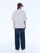 Ena Pelly - Maeve Relaxed Tee (Burgundy Stripe) Ena Pelly