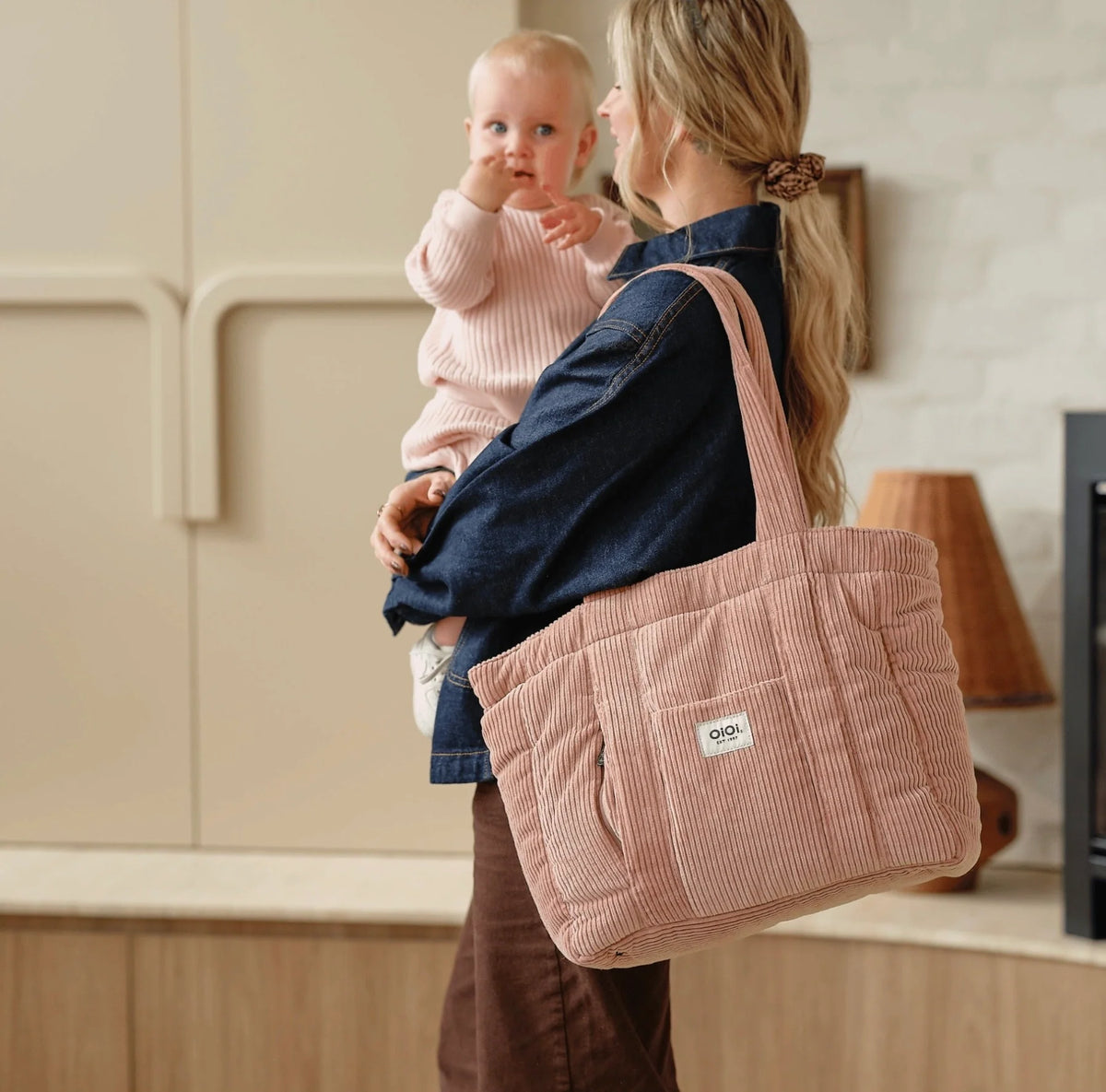 OiOi - Everyday Tote (Rose Pink Corduroy) OiOi